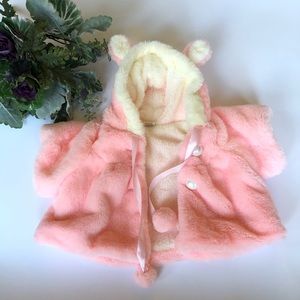 Lubaby Faux Fur Pink Baby Coat Sz 6M NWOT